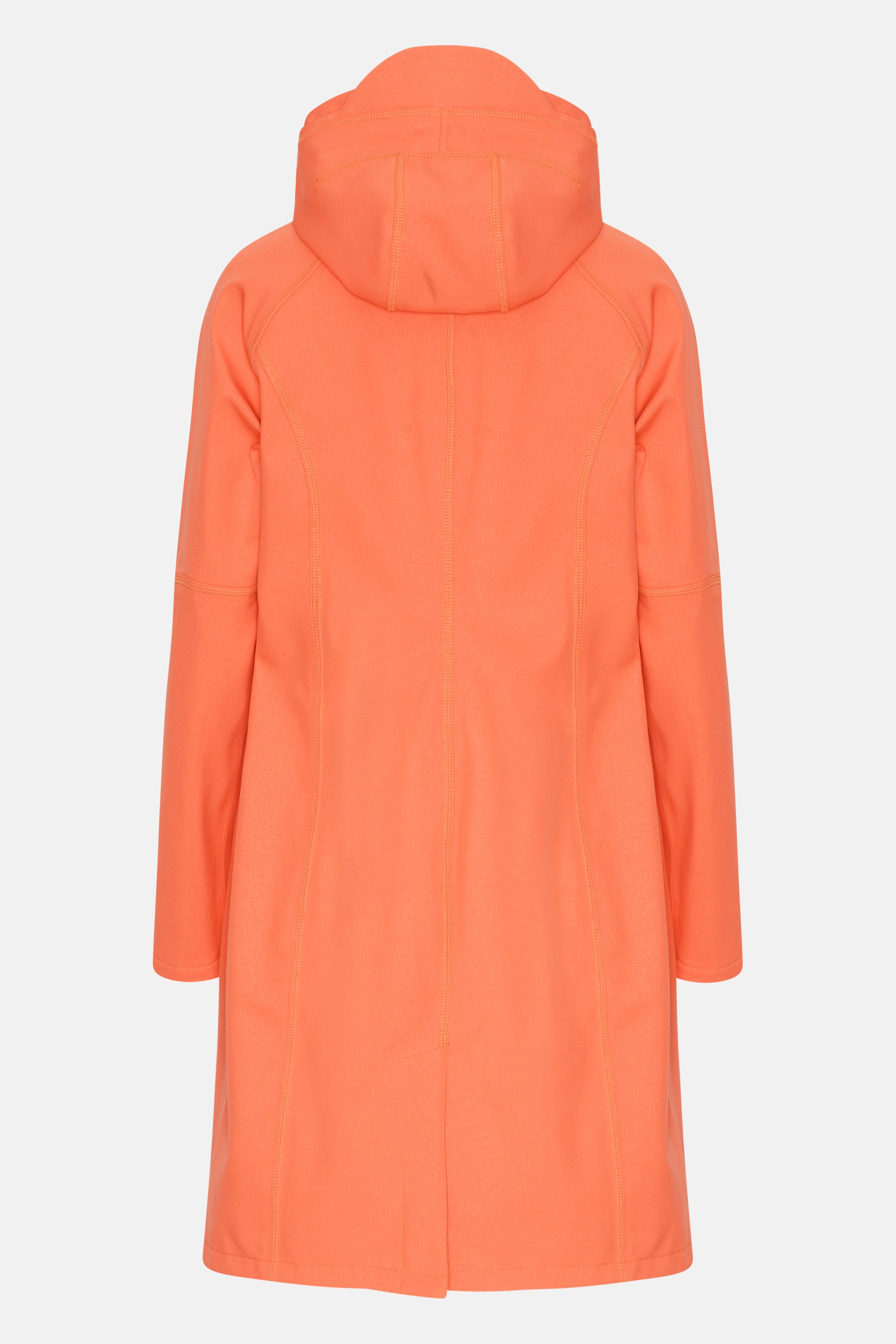 Long Softshell Raincoat - Hot Orange